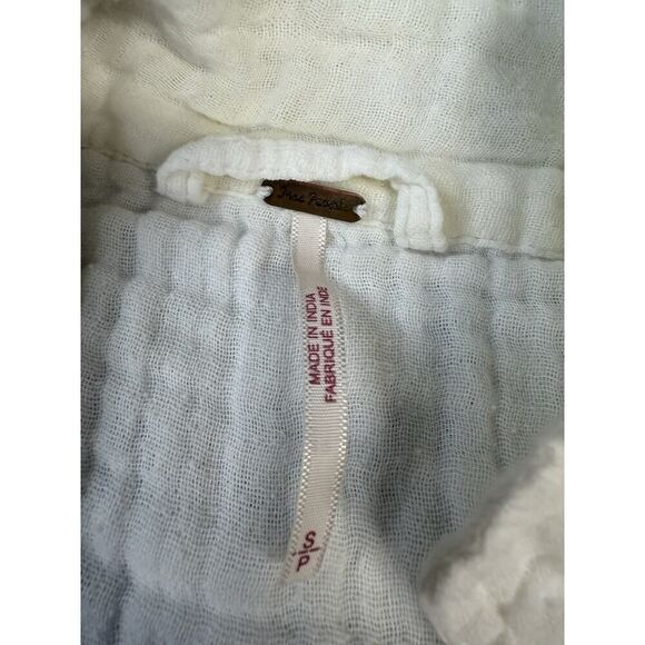 Free People White Cotton Gauze Button-Down Midi Dress – Size S 🤍✨ - Picture 8 of 10